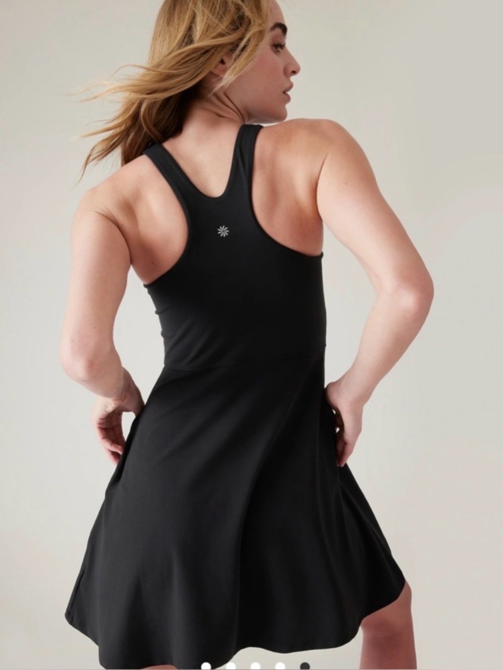 Athleta Conscious Dress Large Black Racerback Athletic Tennis Golf Pickleball
